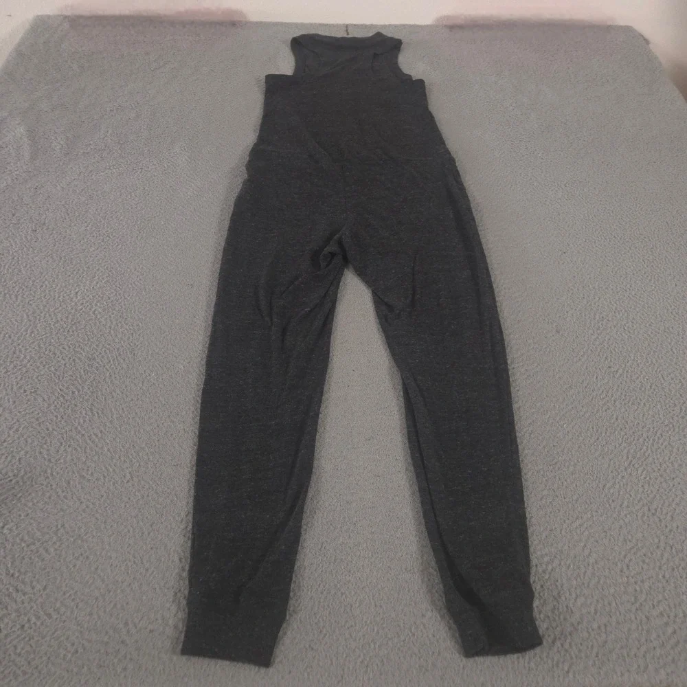 Nike Jumpsuit Womens XS Charcoal Heathered Tapered Leg Sleeveless Sportswear